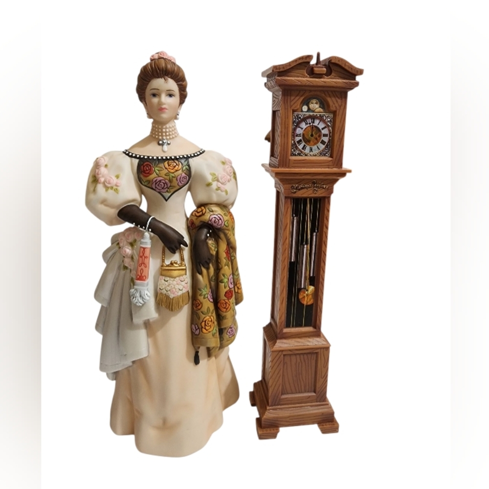 Charming Figurine with Brown Stand